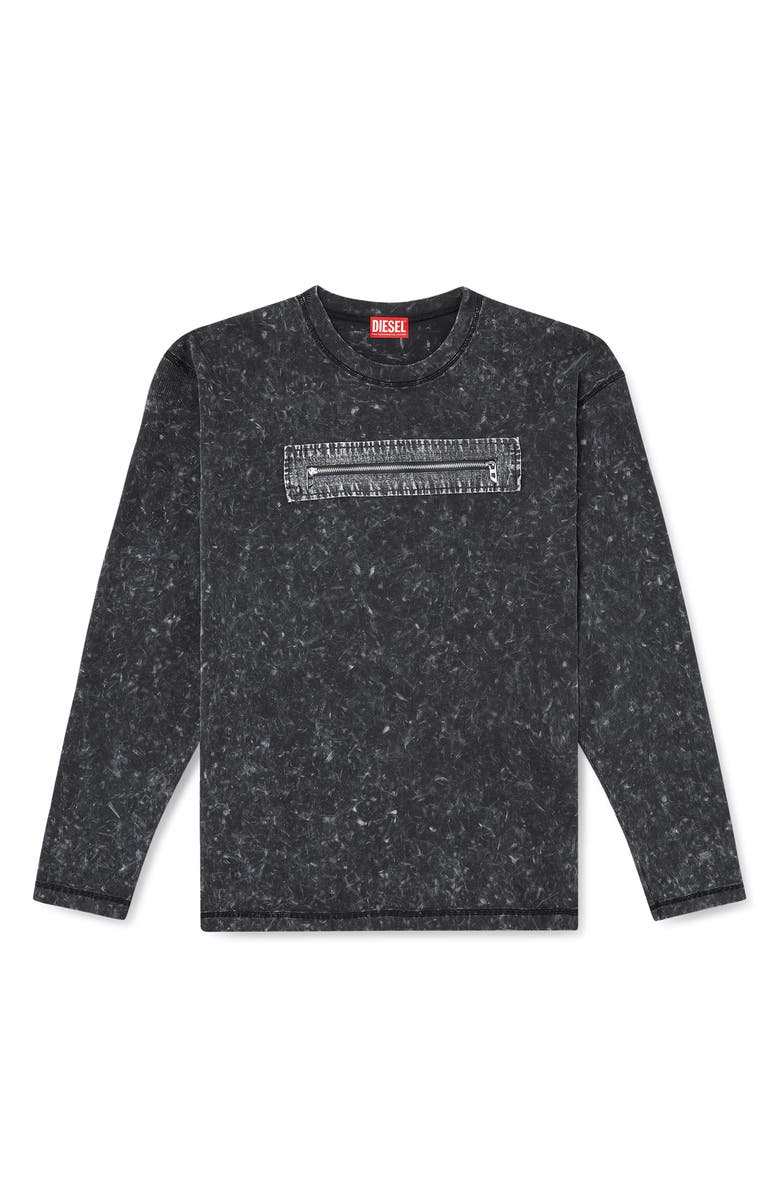 DIESEL<sup>®</sup> T-Auser Long Sleeve T-Shirt, Alternate, color, Black