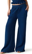 Steve Madden Harbor Cotton Blend Gauze Wide Leg Pants