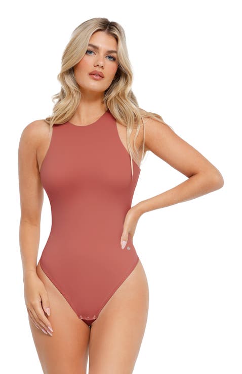 Shapewear Cloudsense Sleeveless Cutaway Round Neck Bodysuit