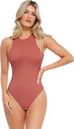 Popilush Cloudsense Shapewear Sleeveless Cutaway Round Neck Bodysuit