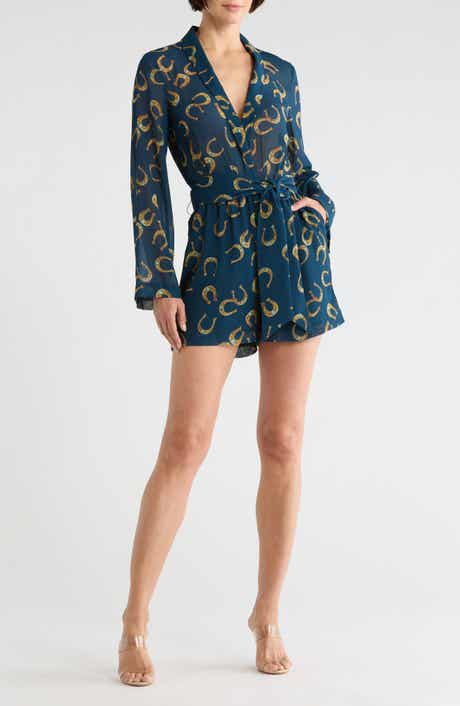 Arabell Horseshoe Print Long Sleeve Romper