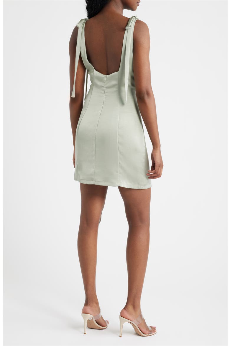 Carly Tie Strap Minidress, Alternate, color, SAGE