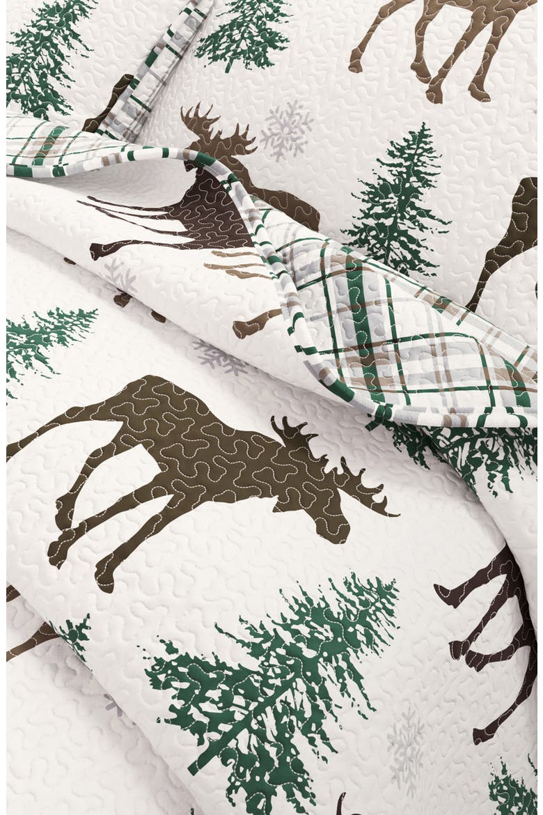 Lodge Quilt Set, Alternate, color, MOOSE - CHOCOLATE