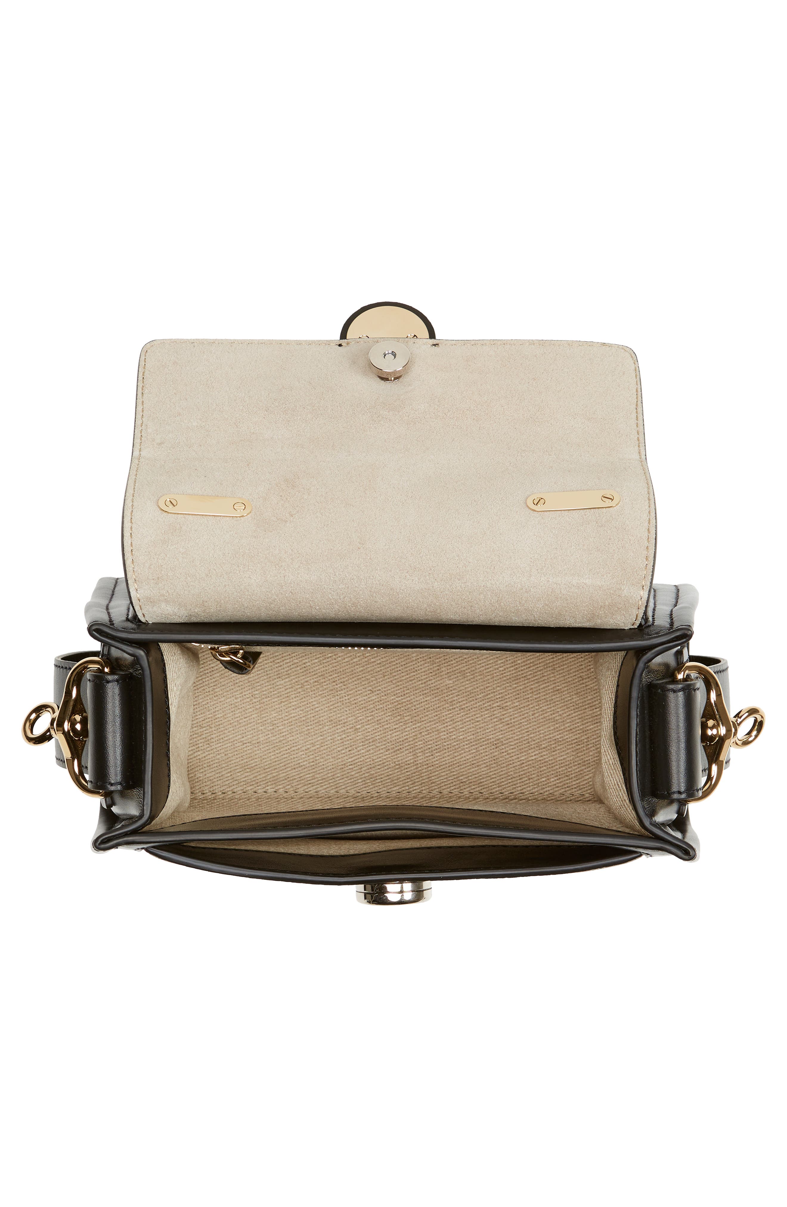 Chloé Mini Tess Leather & Suede Top Handle Bag, Alternate, color, 