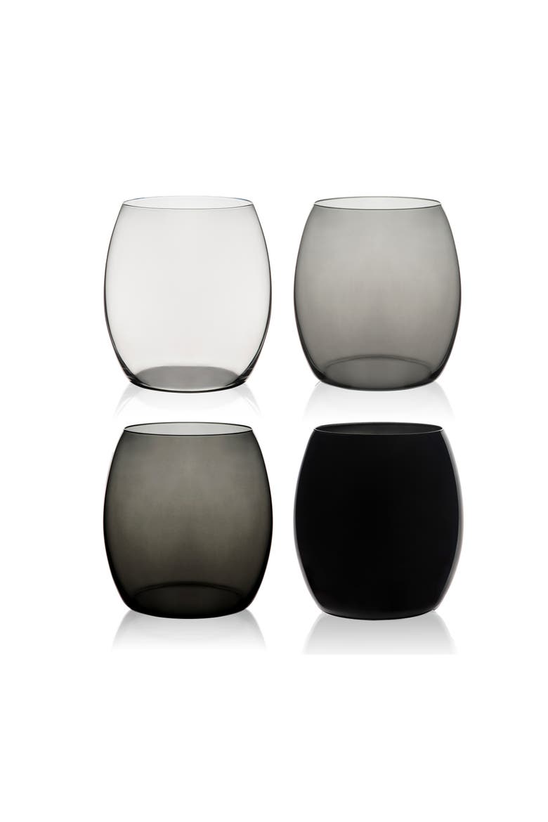 Les Nuages Gray Tumblers Set of 4 - Gray, Main, color, GRAY