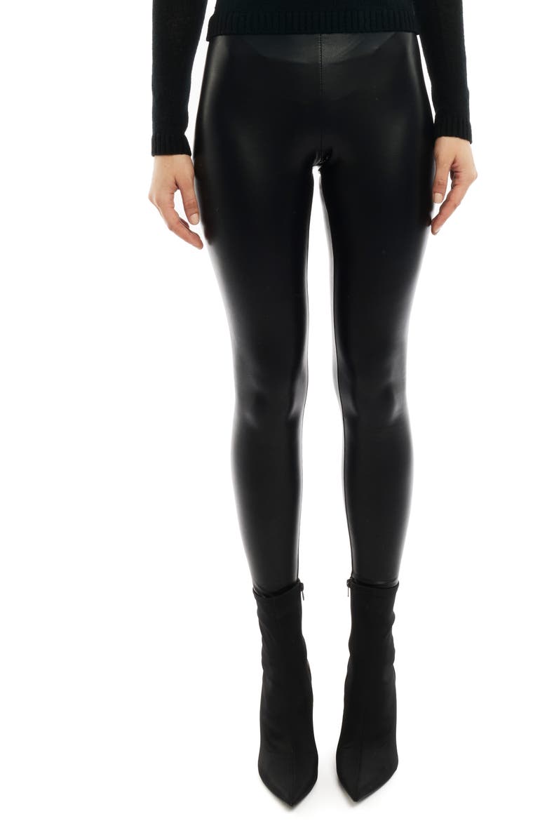 Ashley Vegan Leather Legging, Alternate, color, Black