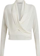 AllSaints Wasson Rib Open Front Wool Cardigan