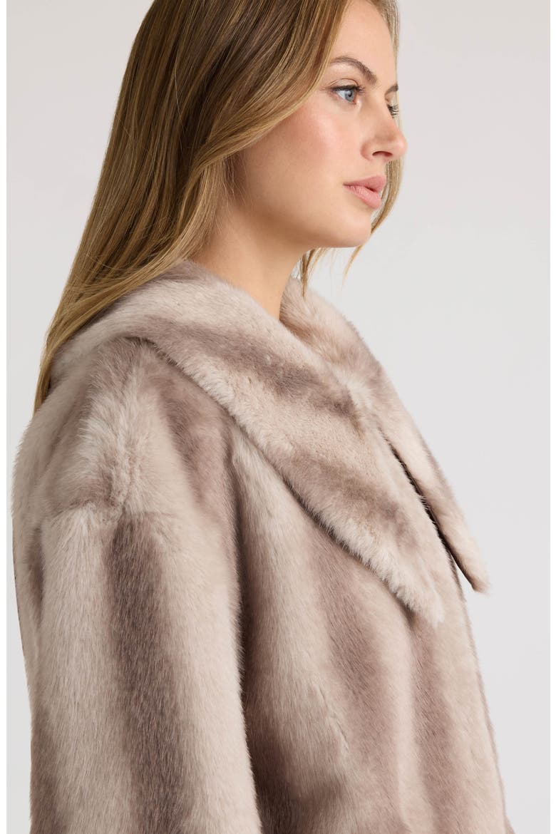Faux Fur Crop Jacket, Alternate, color, SILVER