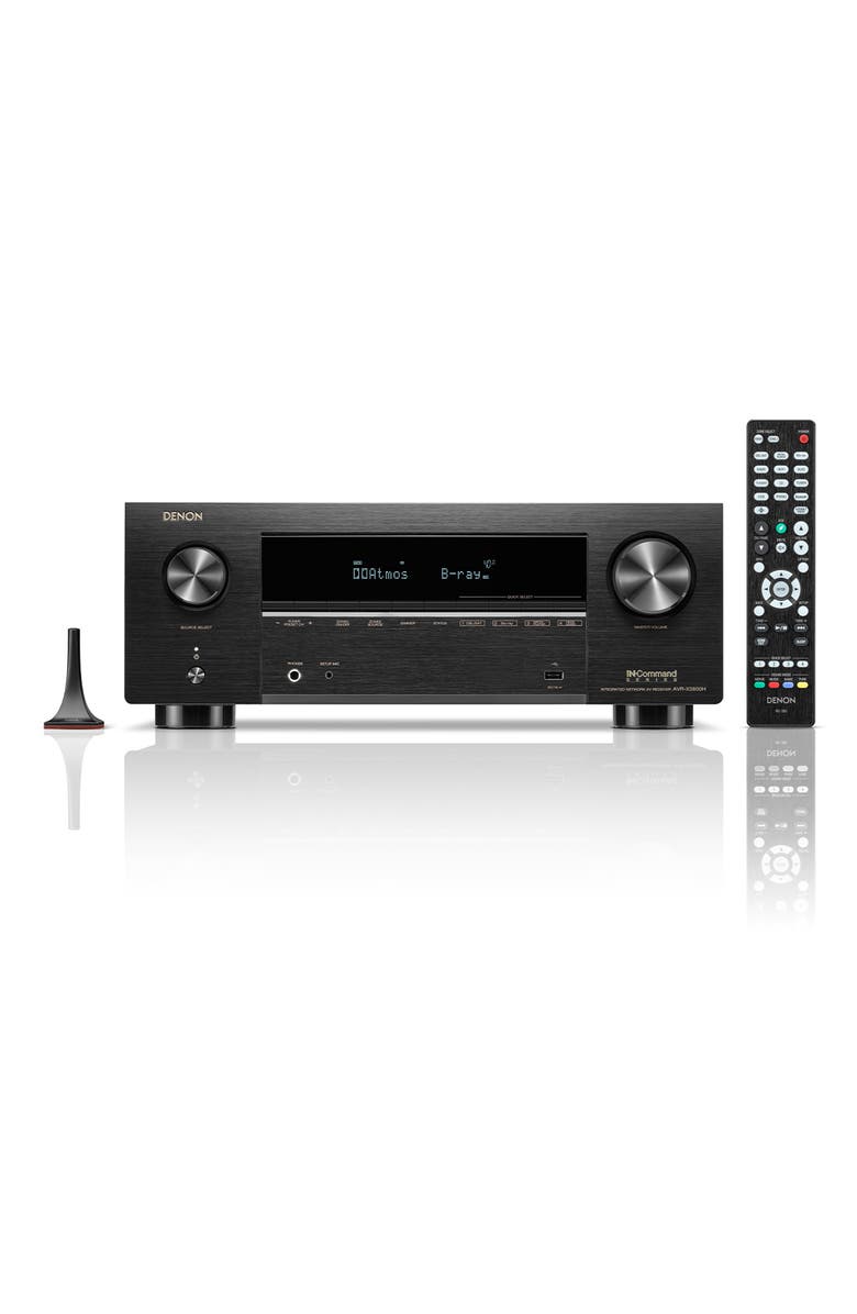 Denon AVR-X3800H 9.4 Channel 8K Home Theater Receiver IMAX Enhanced with Dolby Atmos/DTSX and HEOS Built-In, Alternate, color, Black