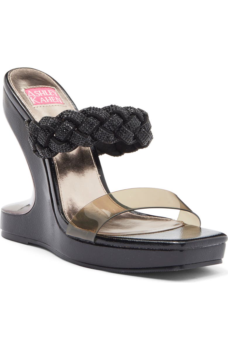 ASHLEY KAHEN Melrose Cutout Wedge Rhinestone Sandal, Main, color,