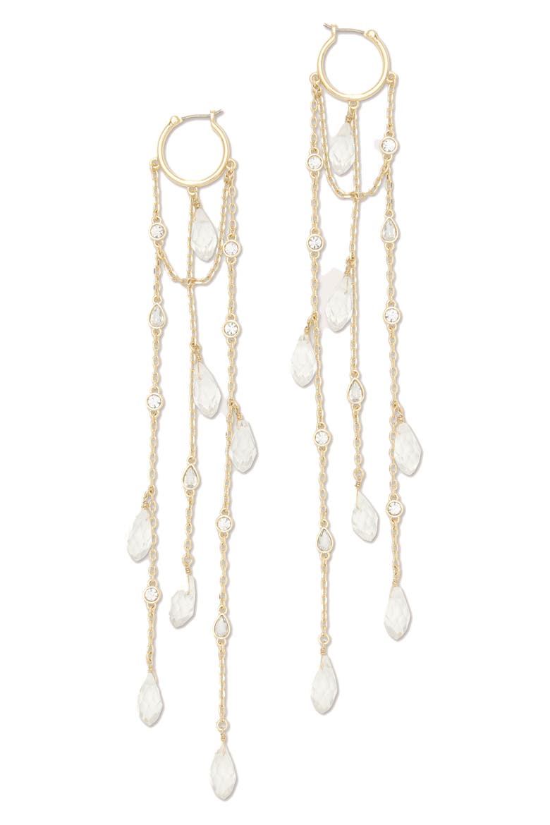 Ayla Crystal Drop Earrings, Main, color, CLEAR CRYSTAL
