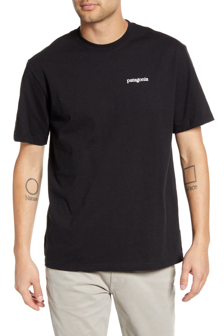 Fitz Roy Horizons Graphic Responsibili-Tee T-Shirt, Main, color, BLACK