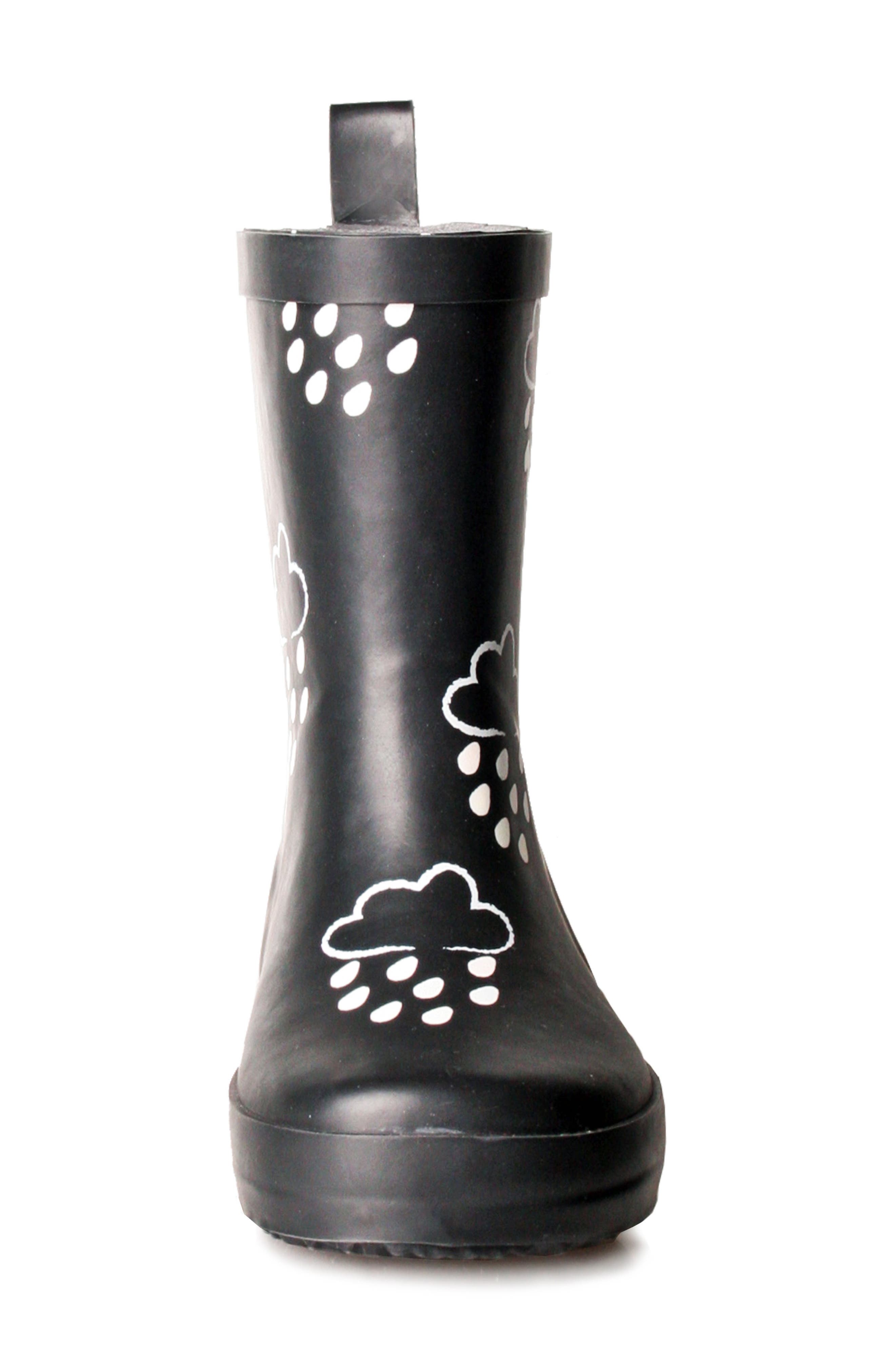 Nomad Kids' Color Changing Rain Boot, Alternate, color, Black Clouds