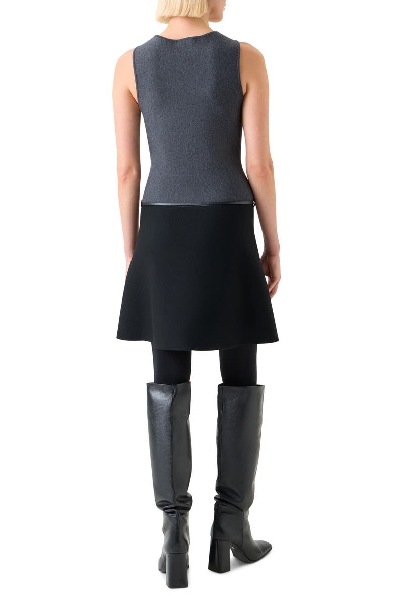 Akris punto Colorblock Milano Knit Dress, Alternate, color, Charcoal-Black