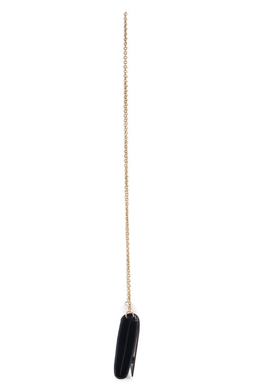 Shop Chloé Iconic Script Leather Wallet On A Chain In 001 Black