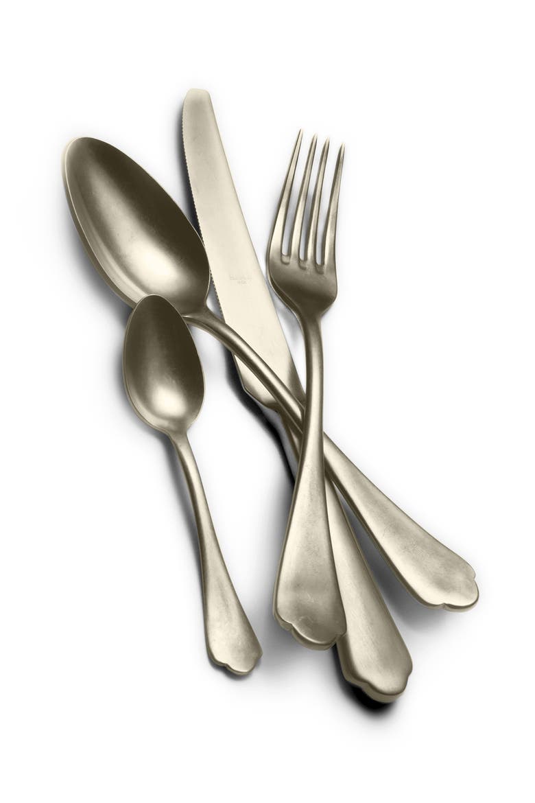 Dolce Vita Pewter 5-Piece Place Setting, Alternate, color, CHAMPAGNE
