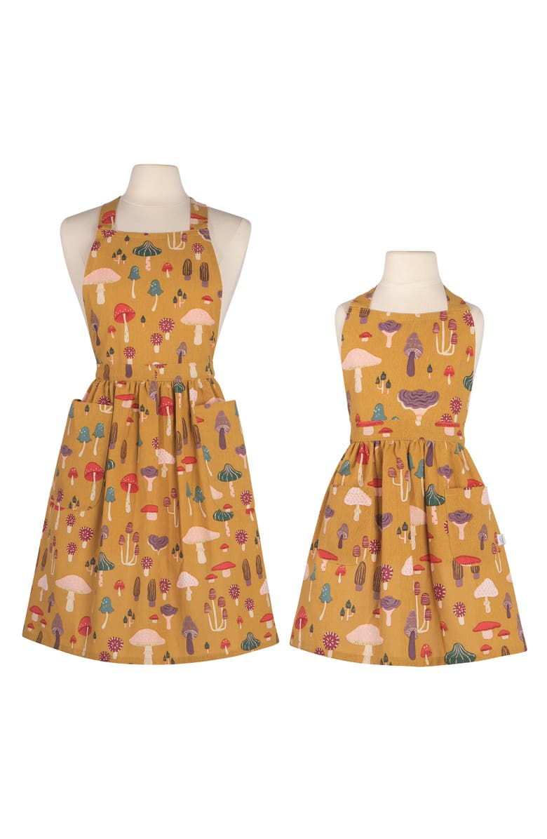 Danica Brands Mushroom Gems Apron Set, Main, color, Yellow