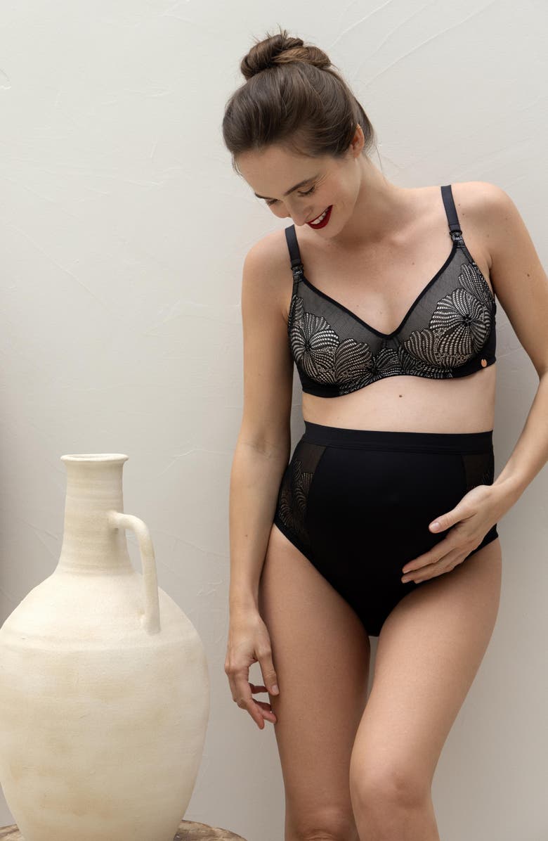 Cache Coeur Maxi maternity panties Dahlia, Alternate, color, Black