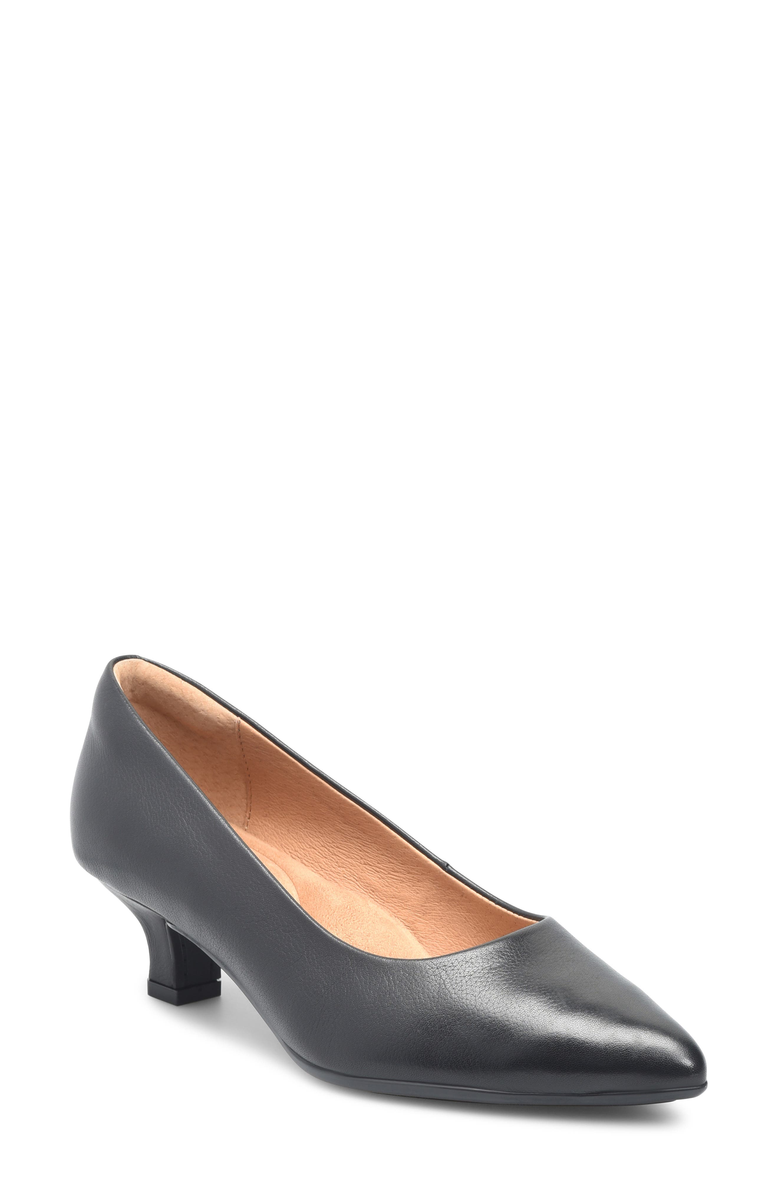 Söfft Sabrina Pointy Toe Kitten Heel Pump, Main, color, Black