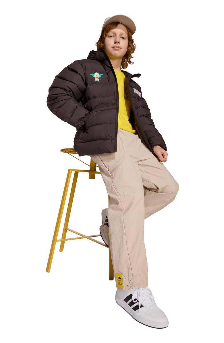 adidas Originals Kids' x The Simpsons Krusty the Clown Puffer Coat, Alternate, color, 