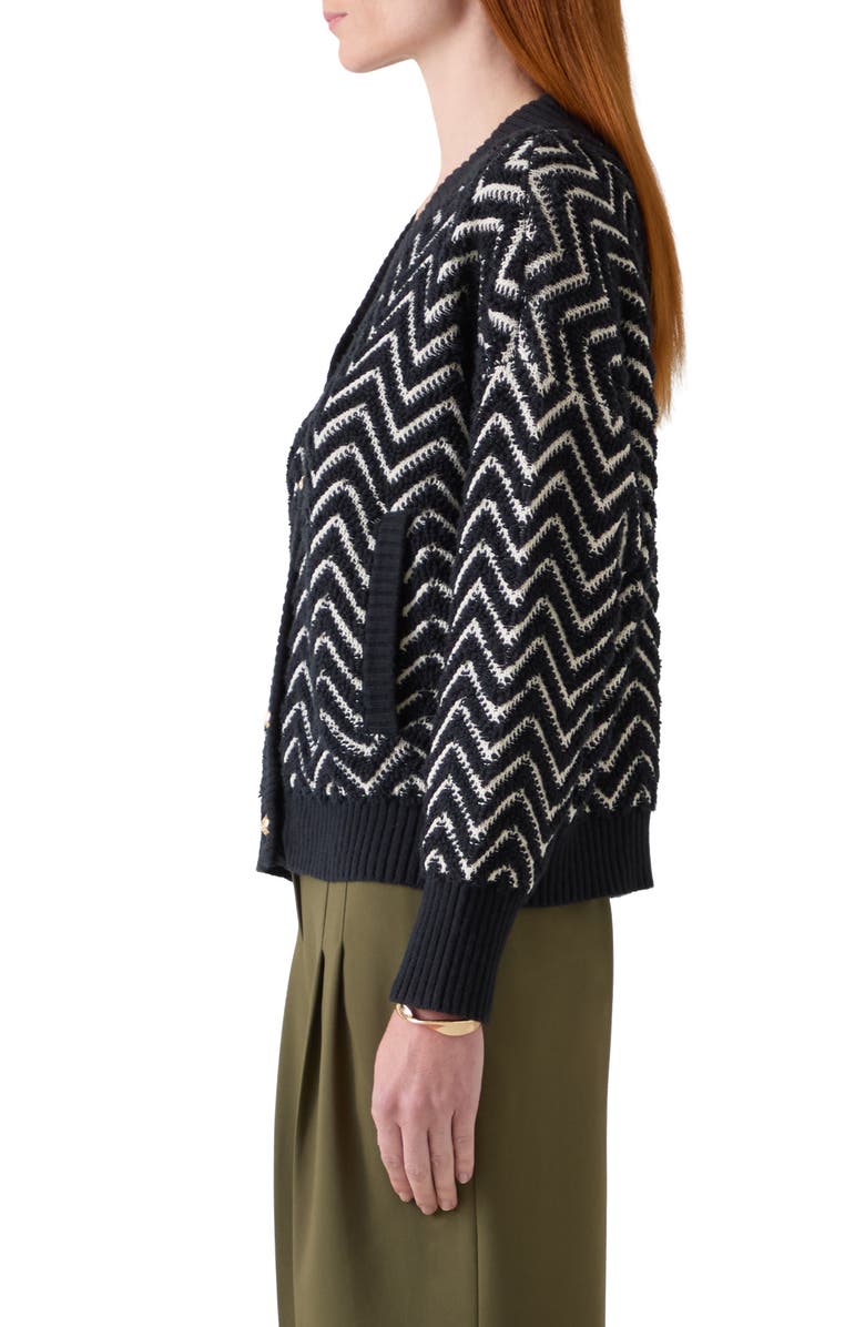 LK Bennett Dakota Loop Cardigan, Alternate, color, Black