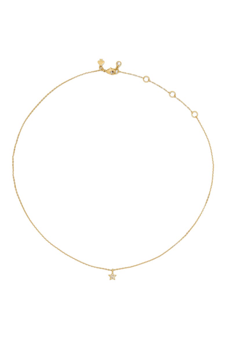 you're a gem mini pavé star pendant necklace, Alternate, color, CLEAR/ GOLD