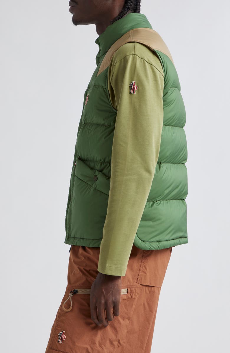 Moncler Grenoble Veny Canvas Yoke Down Puffer Vest, Alternate, color, 