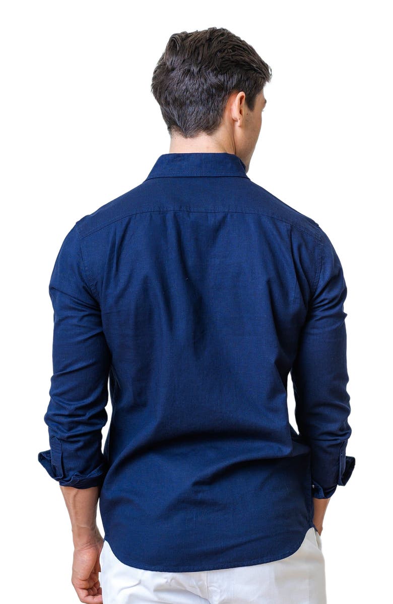 Hope & Henry Mens' Linen Button Down Shirt, Alternate, color, 