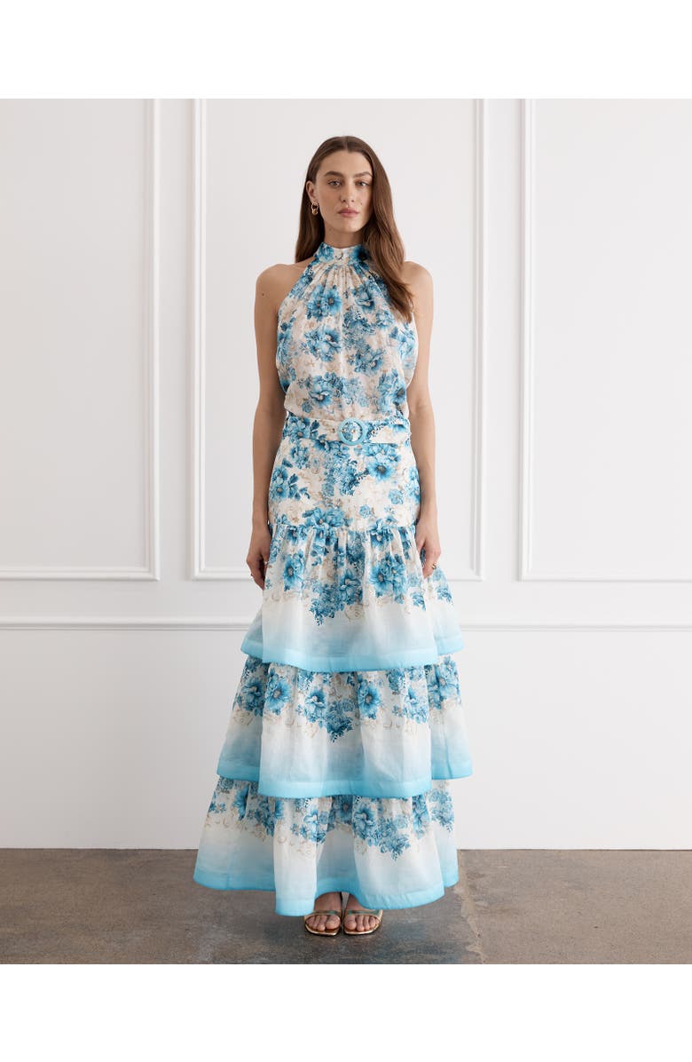 Aqua Blu Celeste Maxi Skirt, Alternate, color, Dauphine