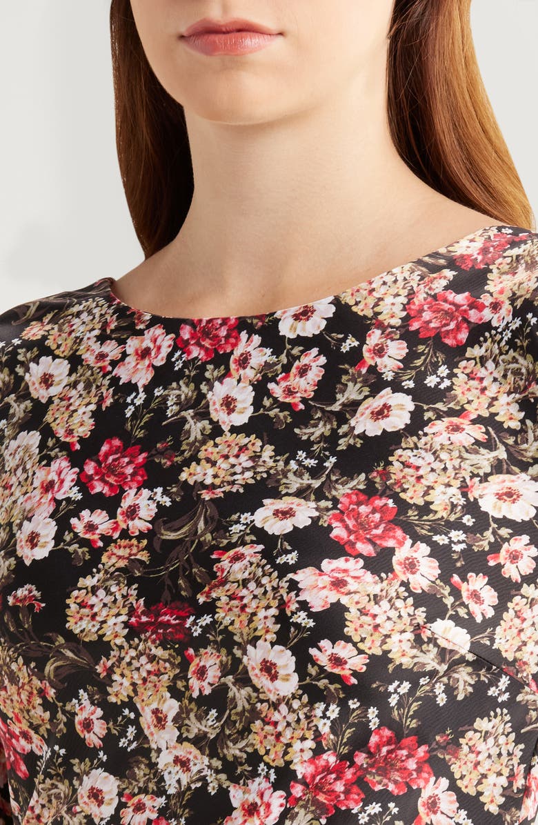 WAYF Gladys Floral Scoop Back Long Sleeve Midi Dress, Alternate, color,