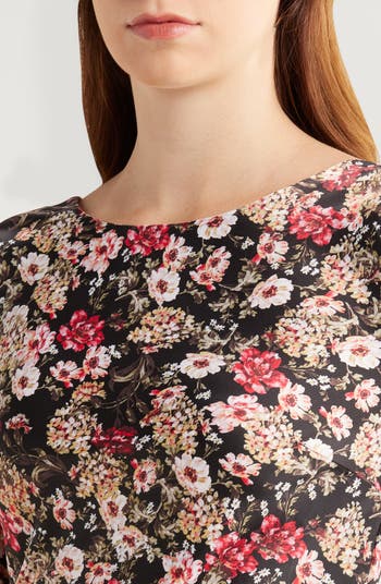 Gladys Floral Scoop Back Long Sleeve Midi Dress