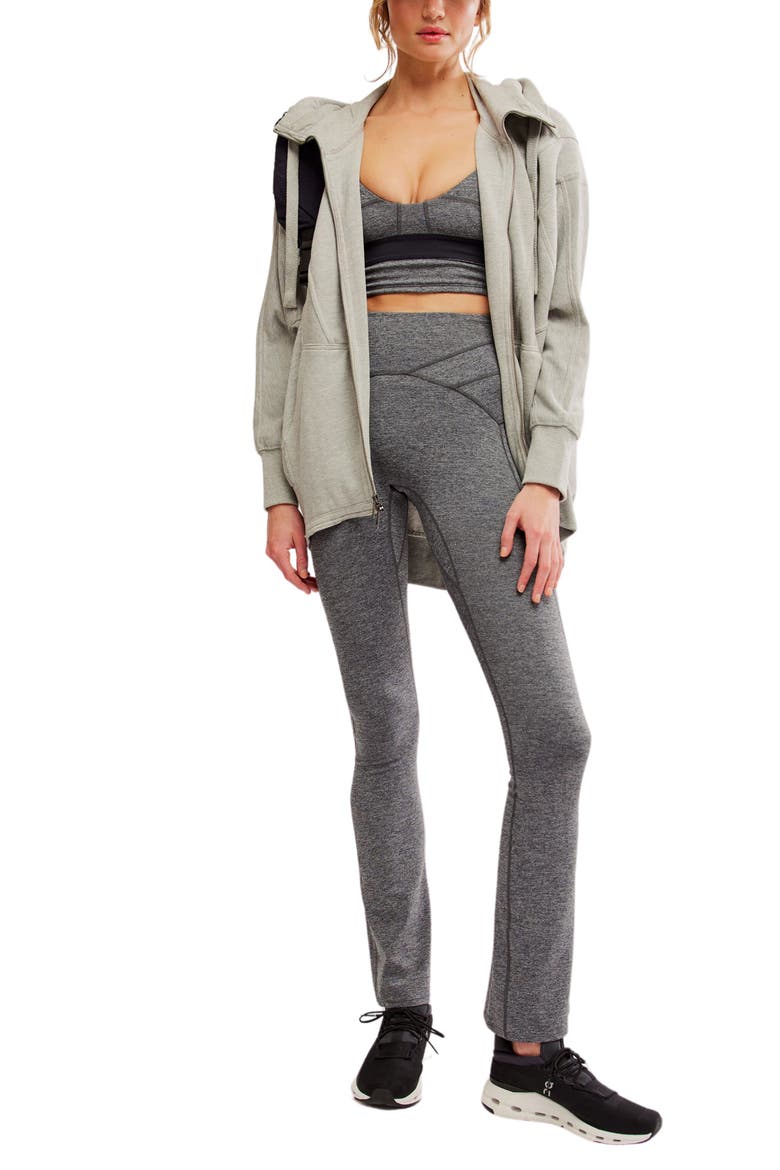 Mountain Blazing Pocket Flare Leggings, Alternate, color, BLACK HEATHER