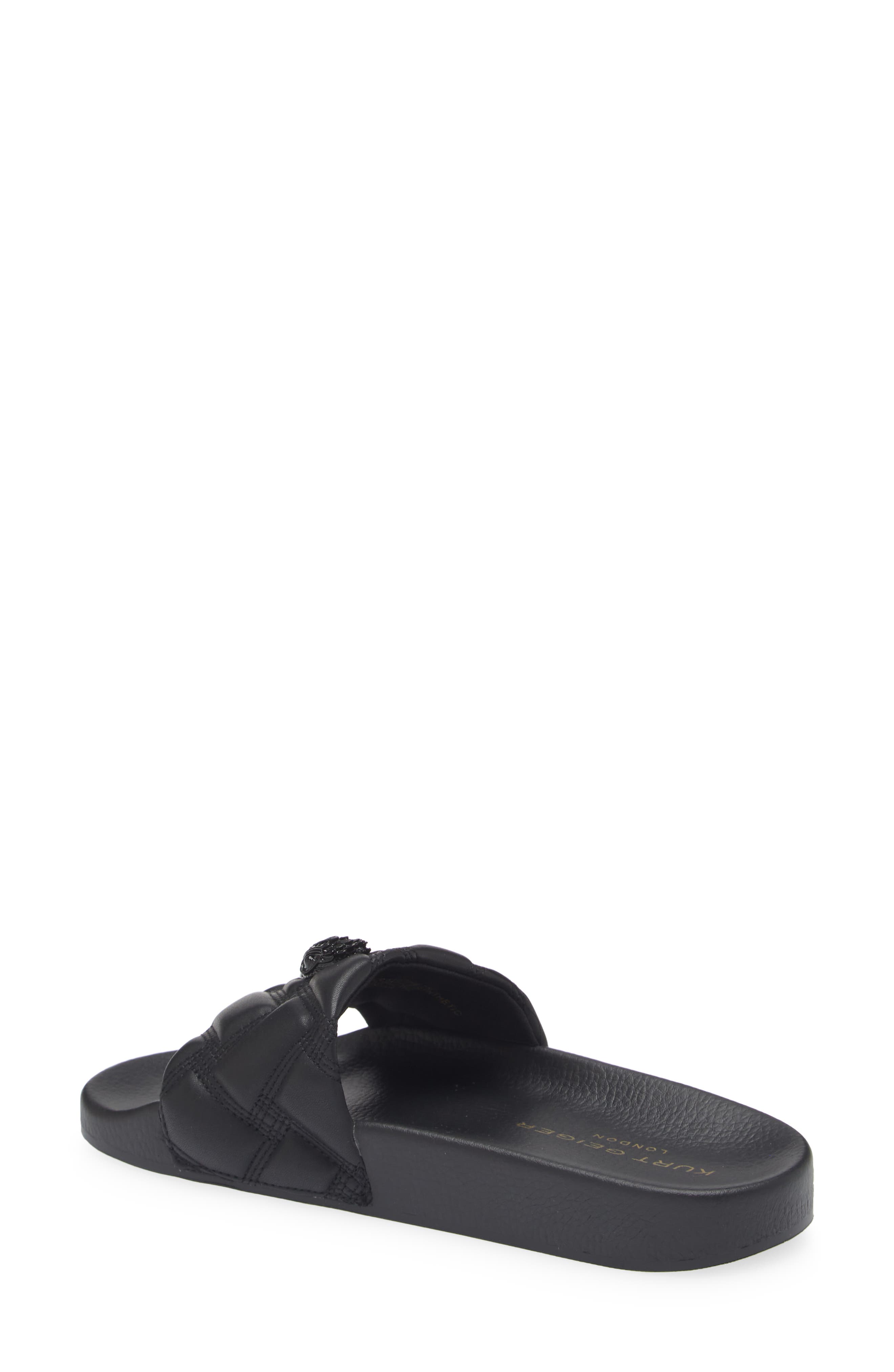 Kurt Geiger London Meena Eagle Slide Sandal, Alternate, color, Black