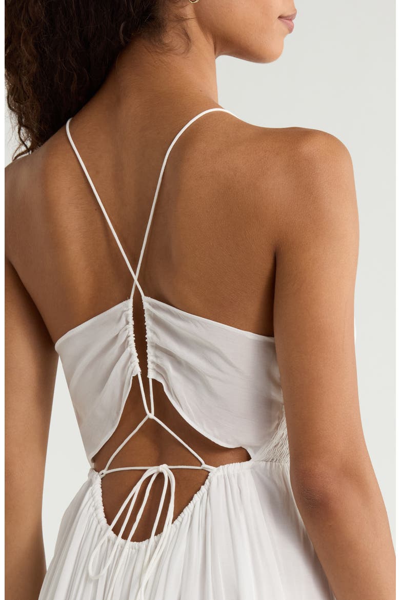 Open Back Maxi Cover-Up Dress, Alternate, color, WHITE