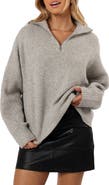 Petal & Pup Miranda Half Zip Rib Sweater