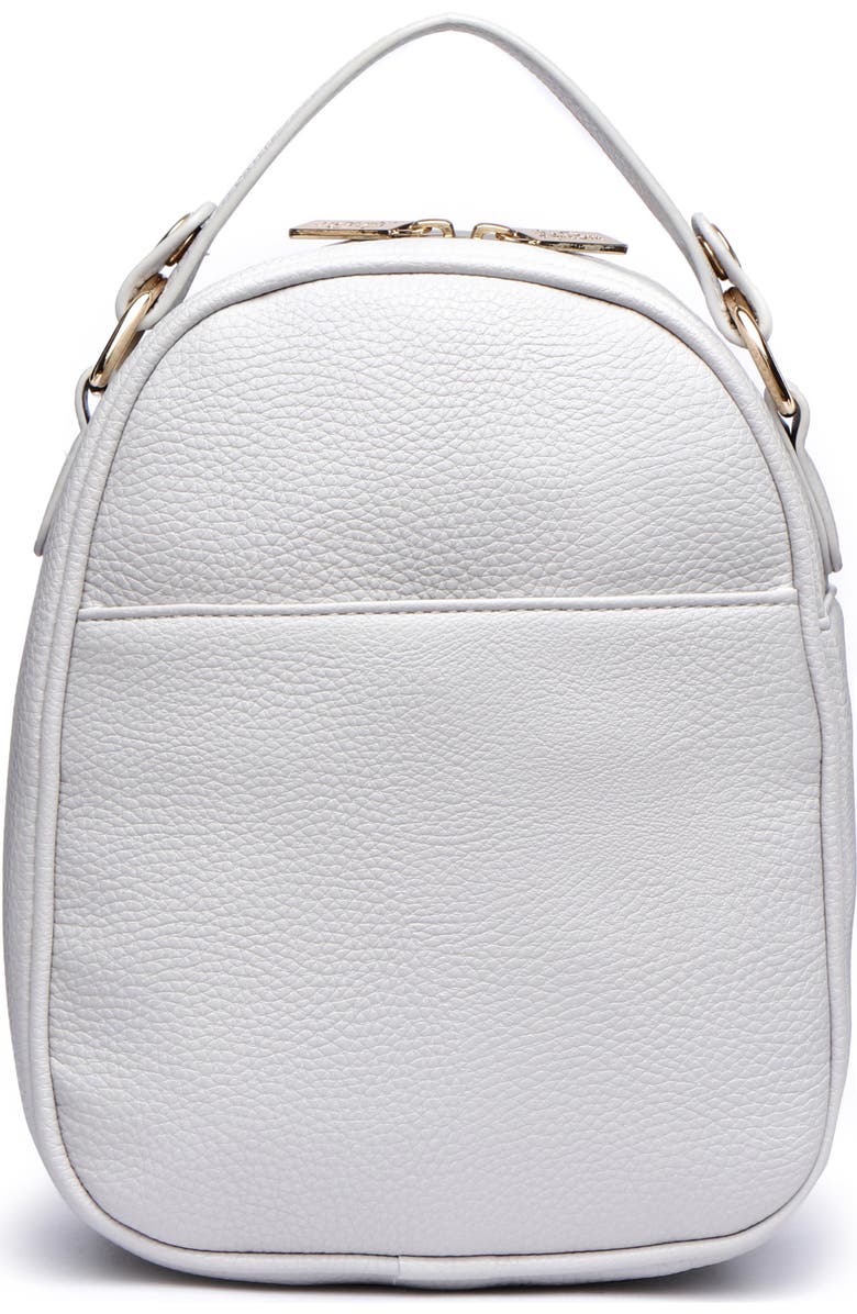 Luli Bebé Monaco Faux Leather Snack Bag, Alternate, color, Stone Grey