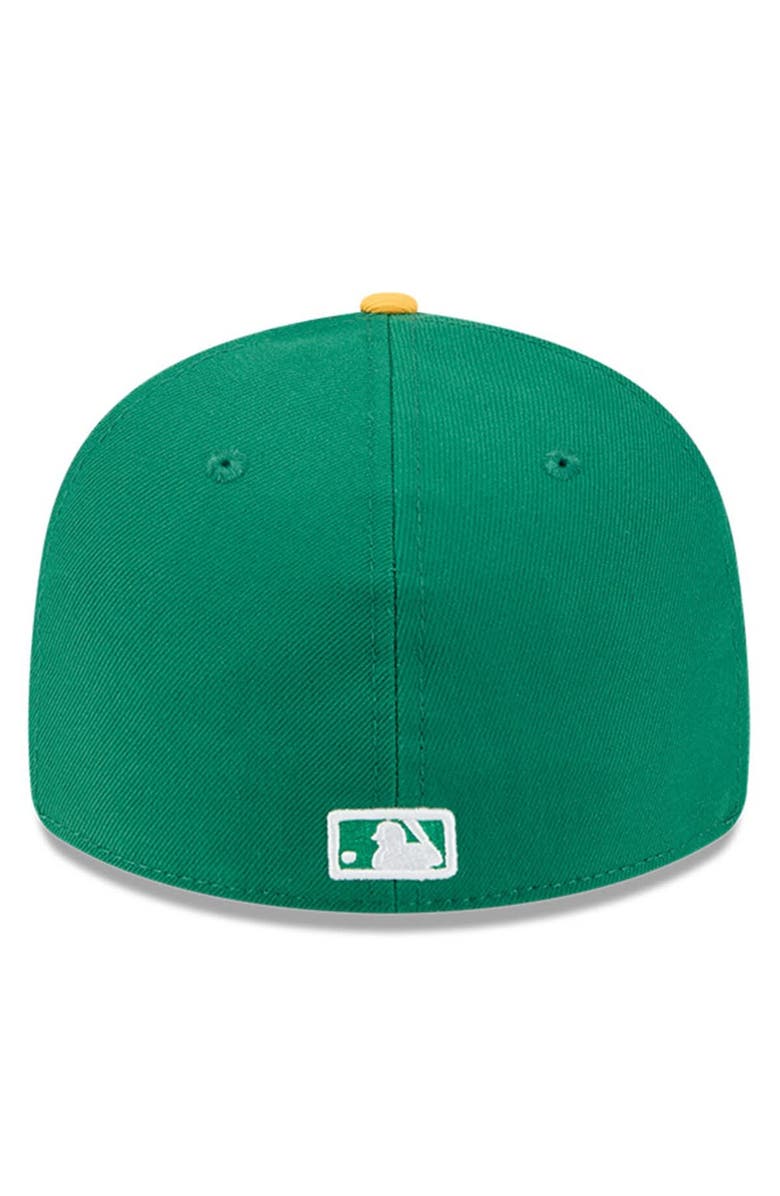New Era Men's New Era Green/Gold Athletics Baseball Hall of Fame 59FIFTY Low Profile Fitted Hat, Alternate, color, Green