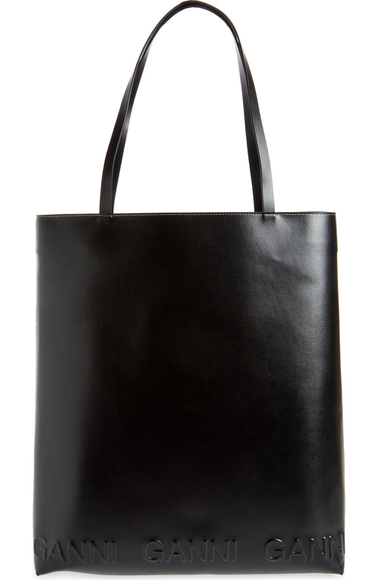 Ganni Large Banner Tote, Main, color,