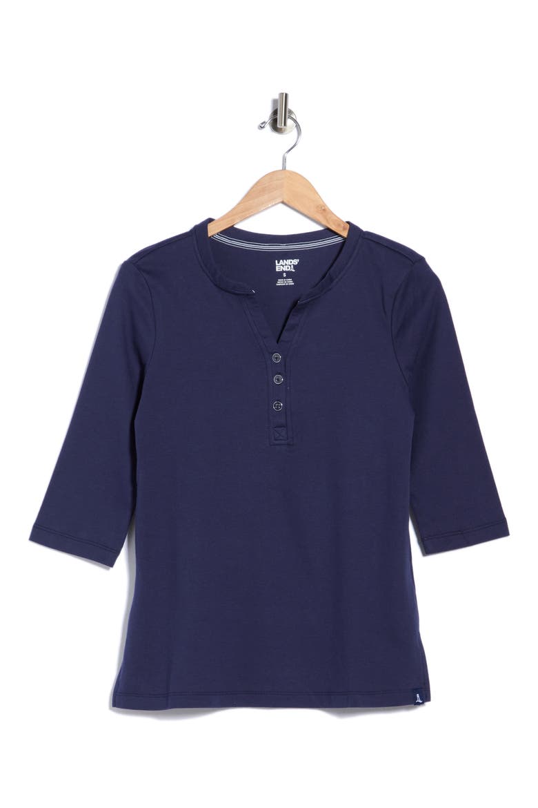 Cotton Henley Tunic, Main, color, MEDIEVAL BLUE