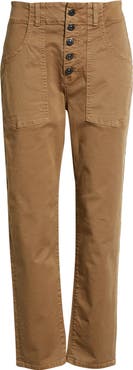 Veronica Beard Arya High Waist Crop Straight Leg Jeans