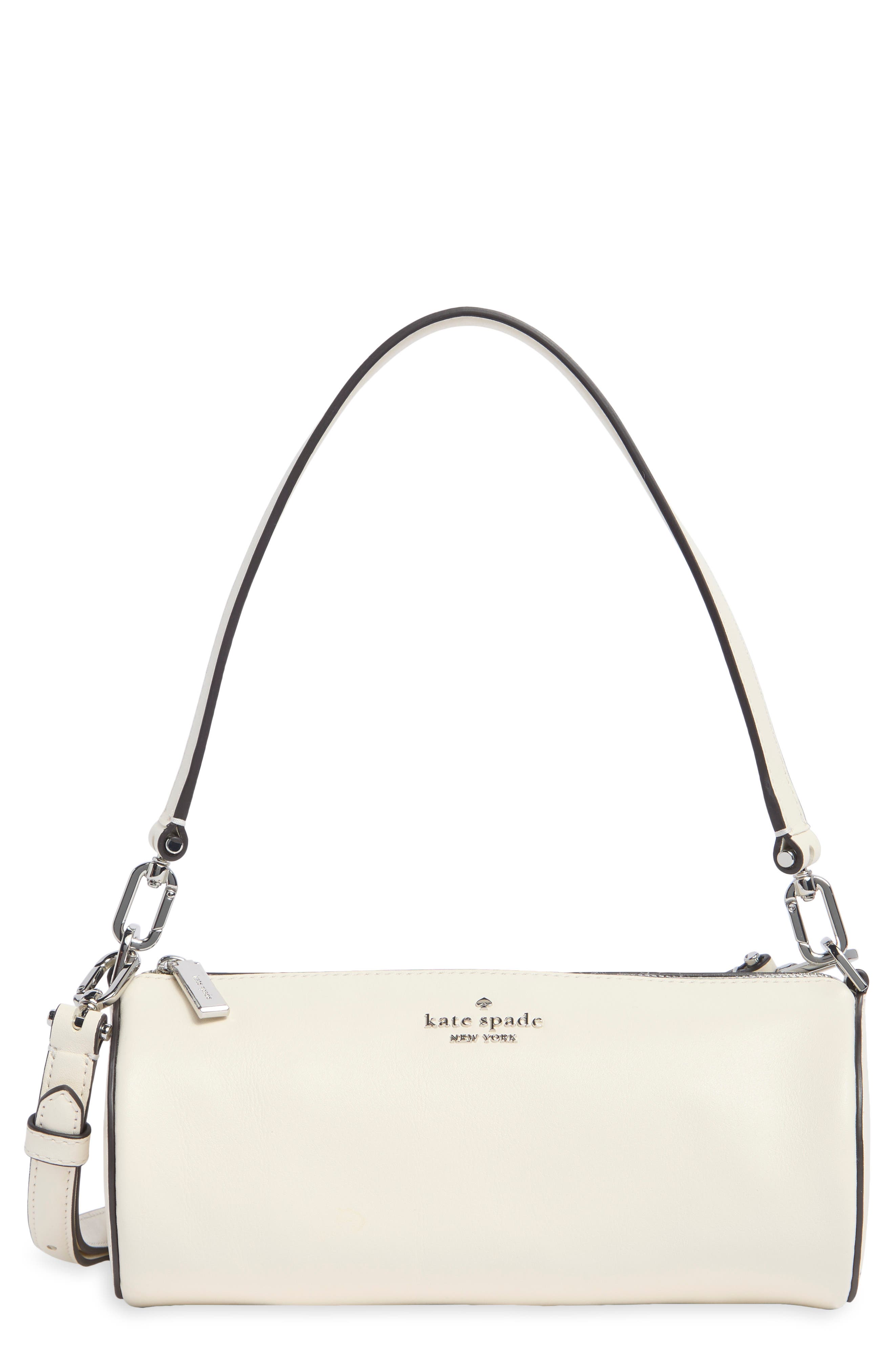 Mini Leather Convertible Crossbody Bag, Alternate, color, MERINGUE