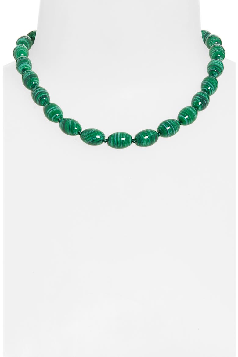 Baroque Collar Necklace, Alternate, color, MALACHITE