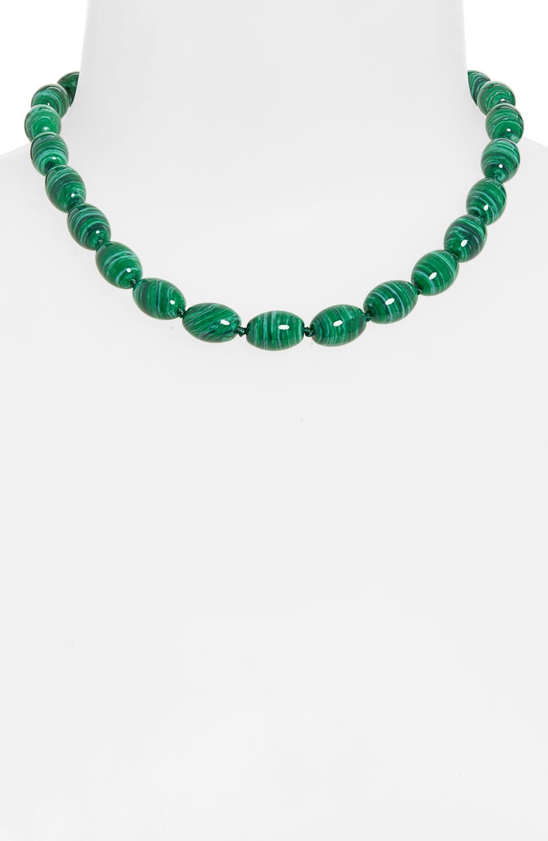Lele Sadoughi Baroque Collar Necklace, Alternate, color, Malachite