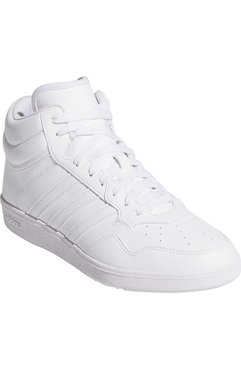 adidas Hoops 4.0 Mid Sportswear Basketball Sneaker, Main, color, White/ White/ Black