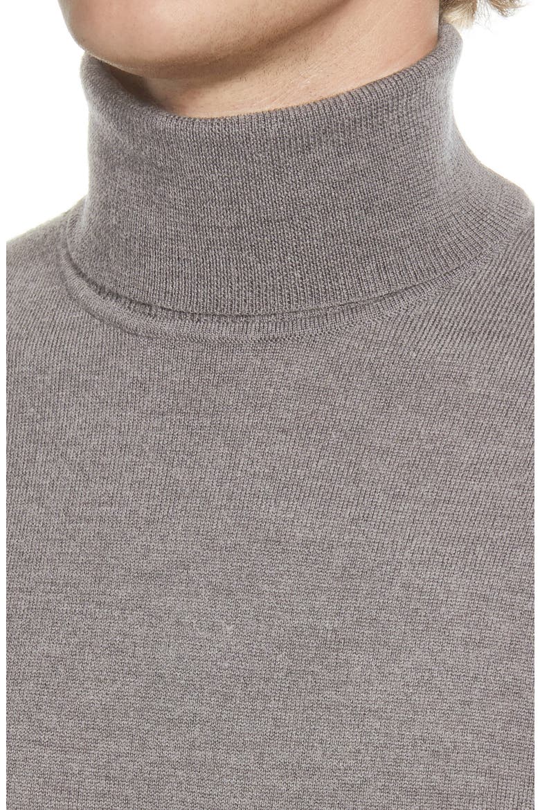 Washable Merino Wool Turtleneck, Alternate, color, GREY ALLOY HEATHER
