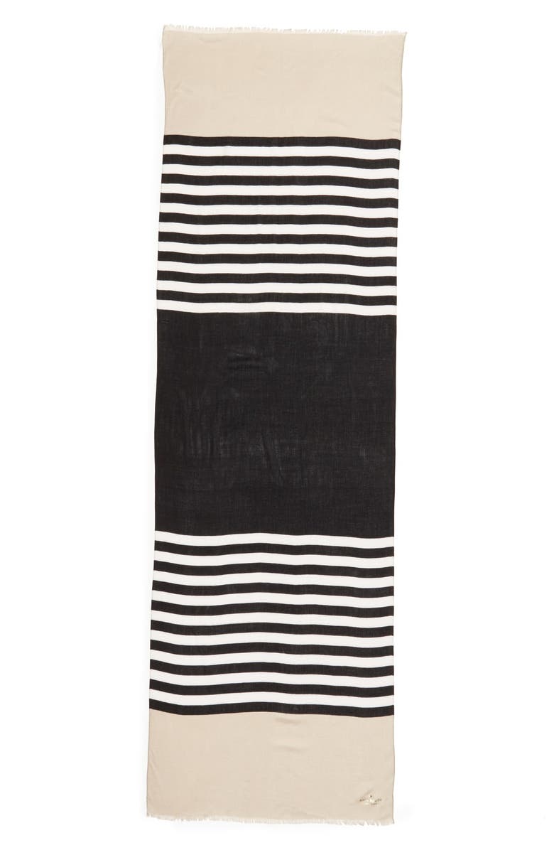 Kate Spade New York 'six month stripe' scarf, Alternate, color, 