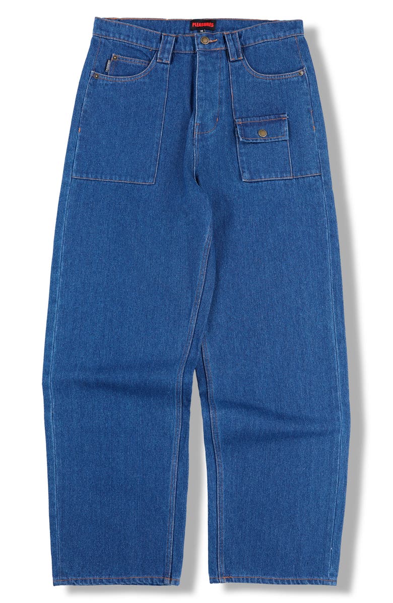 PLEASURES Grind Baggy Jeans, Alternate, color,