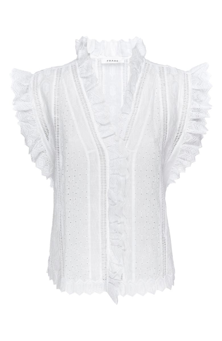 FRAME Lauren Eyelet Top, Alternate, color, 