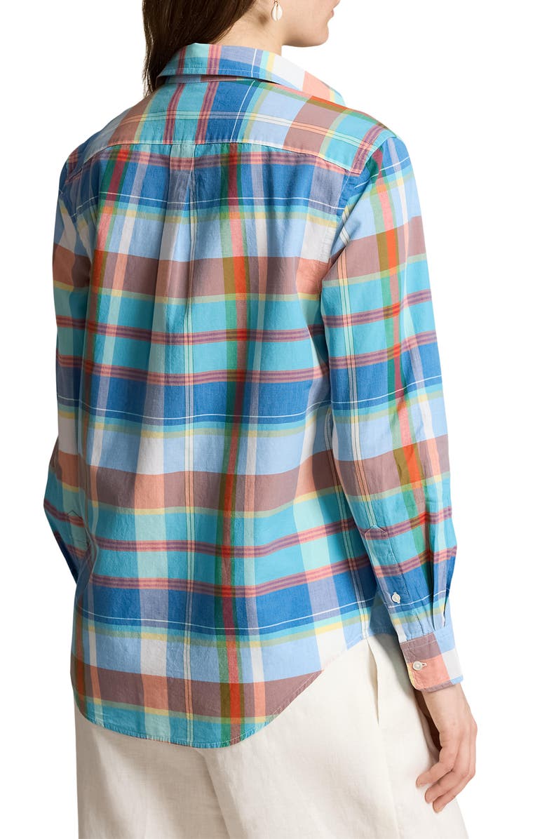 Polo Ralph Lauren Plaid Cotton Button-Up Shirt, Alternate, color, 