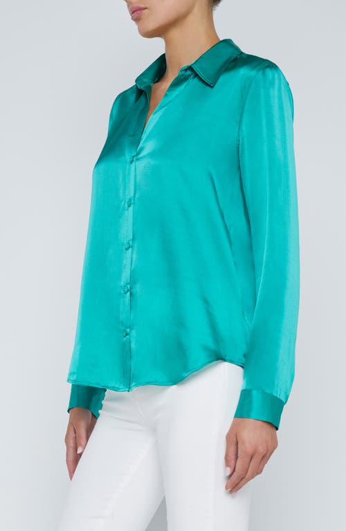 L Agence Tyler Long-sleeve Blouse In Green